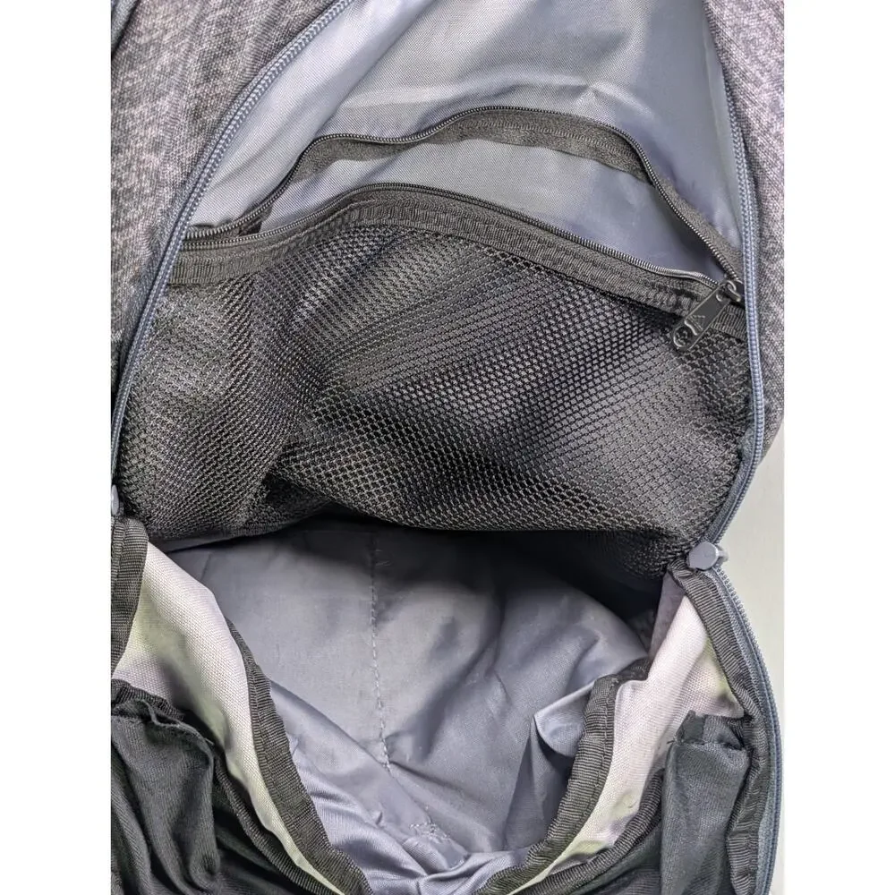 Adidas LoadSpring Backpack Gray Black Neon Green Large Multi Pocket School Bag